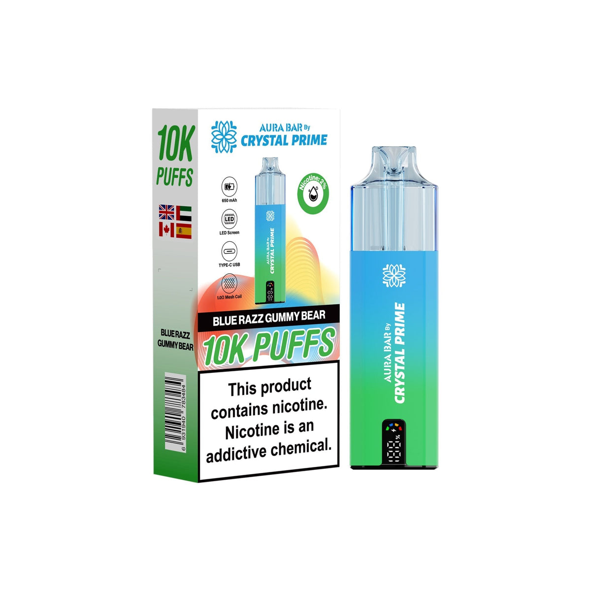 Buy Wholesale Crystal Prime Aura Bar 10000 Disposable Vape TPD - Box of 5 Buy Wholesale Crystal Prime Aura Bar 10000 Disposable Vape TPD - Box of 5