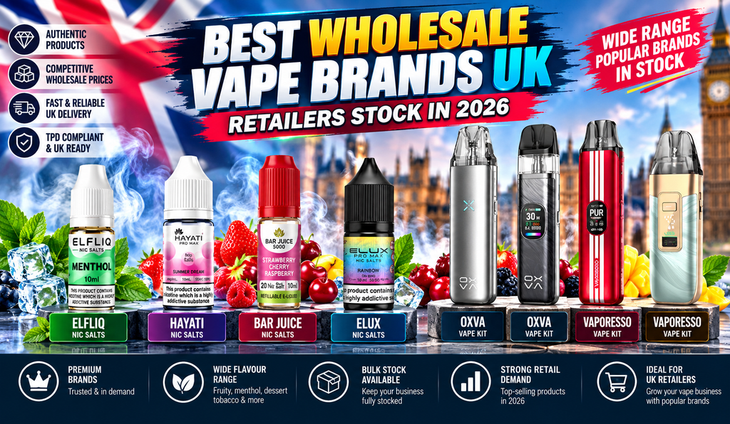 Best-Selling Wholesale Vape Brands UK Retailers Should Stock in 2026